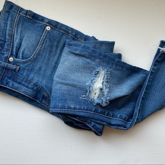 Madewell • 9” High Rise Skinny Crop Jeans Distressed Bruce Wash - Picture 7 of 12